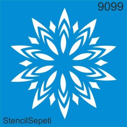 Stilize Çiçek Deseni - Stencil Şablon - StencilSepeti