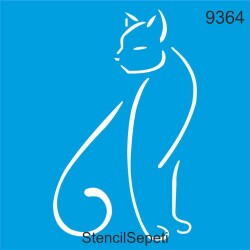 Stilize Kedi - StencilSepeti