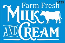 Süt Çiftliği Deseni - Stencil Boyama Şablonu - StencilSepeti