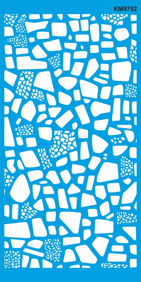 Taş Duvar Deseni - Stencil Boyama Şablonu - 1
