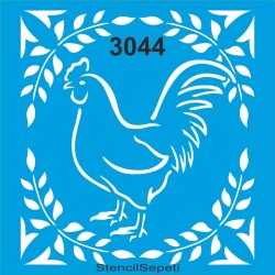 Tavuk - Stencil Boyama Şablonu - StencilSepeti