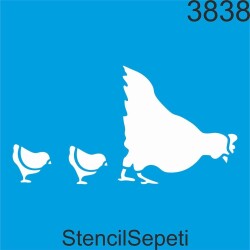 Tavuk Ve Civcivler - StencilSepeti