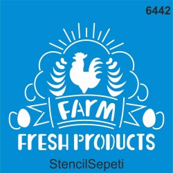 Taze Çiftlik Ürünleri - Stencil Boyama Şablonu - StencilSepeti
