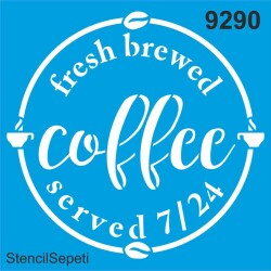 Taze - Kahve - Stencil Boyama Şablonu - StencilSepeti