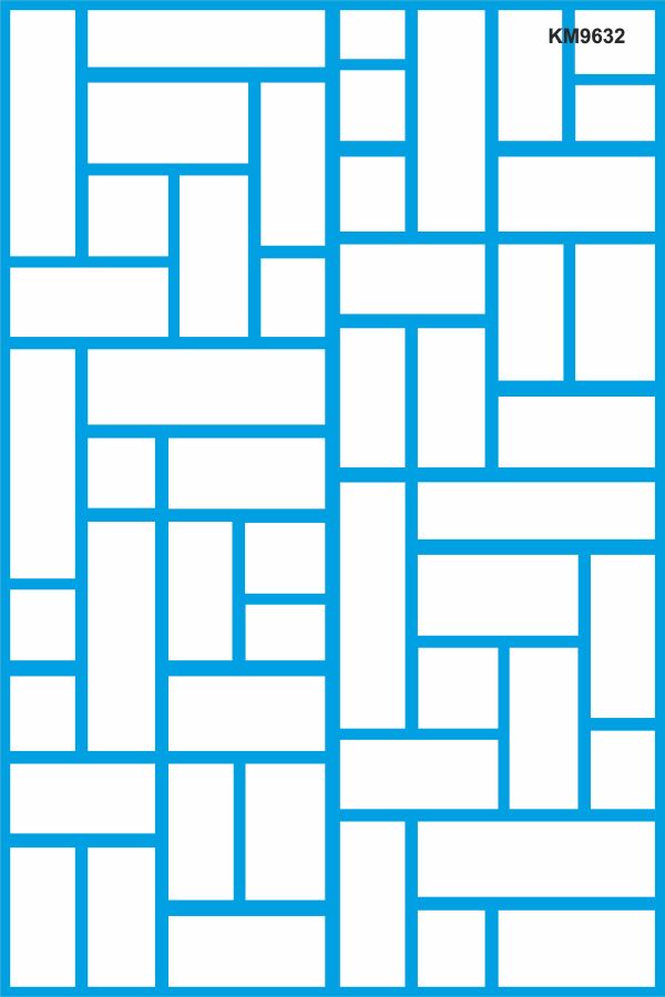 Tuğla Deseni - Stencil Boyama Şablonu - 1