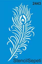 Tüy Deseni - Stencil Boyama Şablonu - StencilSepeti