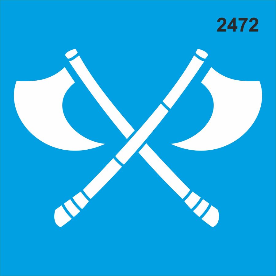 Viking Baltaları - Stencil Boyama Şablonu - 1