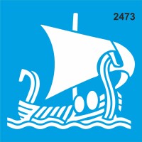 Viking Gemisi - Stencil Boyama Şablonu - StencilSepeti