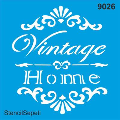 Vintage Deseni - Stencil Boyama Şablonu - 1