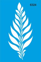 Yaprak Deseni Stencil Boyama Şablonu - StencilSepeti