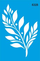 Yaprak Deseni Stencil Boyama Şablonu - StencilSepeti