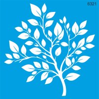 Yapraklar Duvar Deseni Stencil Boyama Şablonu - StencilSepeti