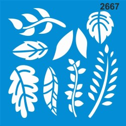 Yapraklar - Stencil Boyama Şablonu - StencilSepeti