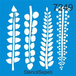 Yapraklı Desen - StencilSepeti