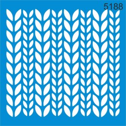 Yapraklı Desen - Stencil Boyama Şablonu - StencilSepeti