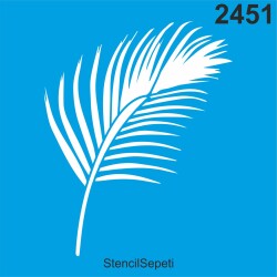 Yapraklı Desen - Stencil Boyama Şablonu - StencilSepeti