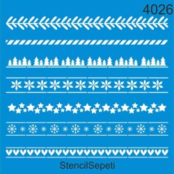 Yılbaşı Kenar Desenleri - StencilSepeti