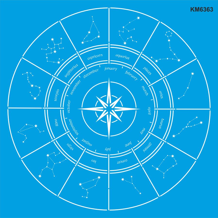 Yıldız Haritası Stencil Boyama Şablonu - 1