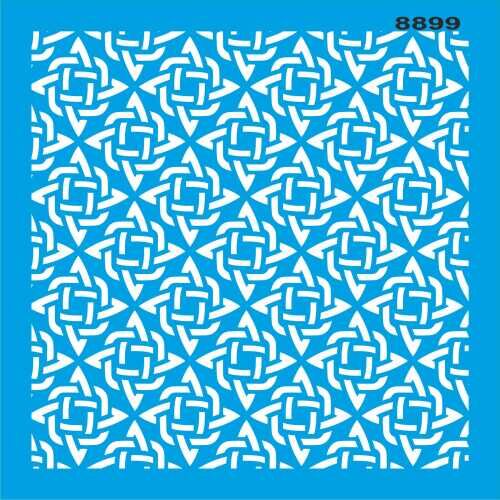 Yıldızlı Hasır Deseni - Stencil Boyama Şablonu - 1