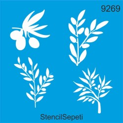 Zeytin Dalları - StencilSepeti
