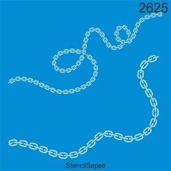 Zincir deseni - Stencil Boyama Şablonu - StencilSepeti