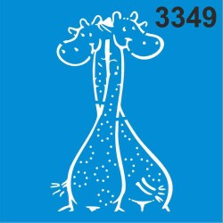 Zürafa Deseni - Stencil Boyama Şablonu - StencilSepeti