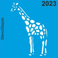 Zürafa Deseni - Stencil Desen Şablonu - StencilSepeti